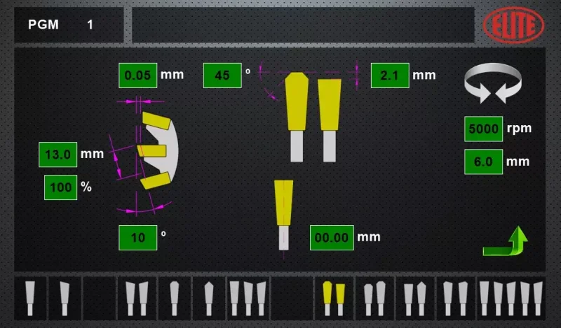 Touchscreen für schnelle und einfache Programmierung. ELITE Modell SVG 850